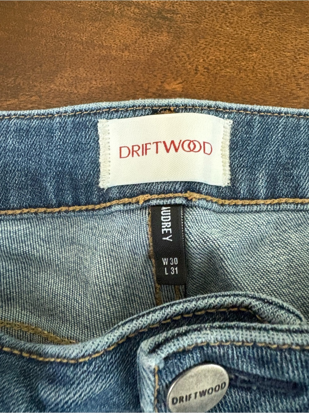 Driftwood Audrey Embroidered Aztec Boho Straight Jeans 30x31 (31x 30) Mid Rise - Picture 7 of 15